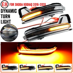 2PCS Flowing Water For Skoda Kodiaq 2016-2020 LED Dynamic Turn Signal Light Sequential Rearview Side Mirror Blinker Indicator