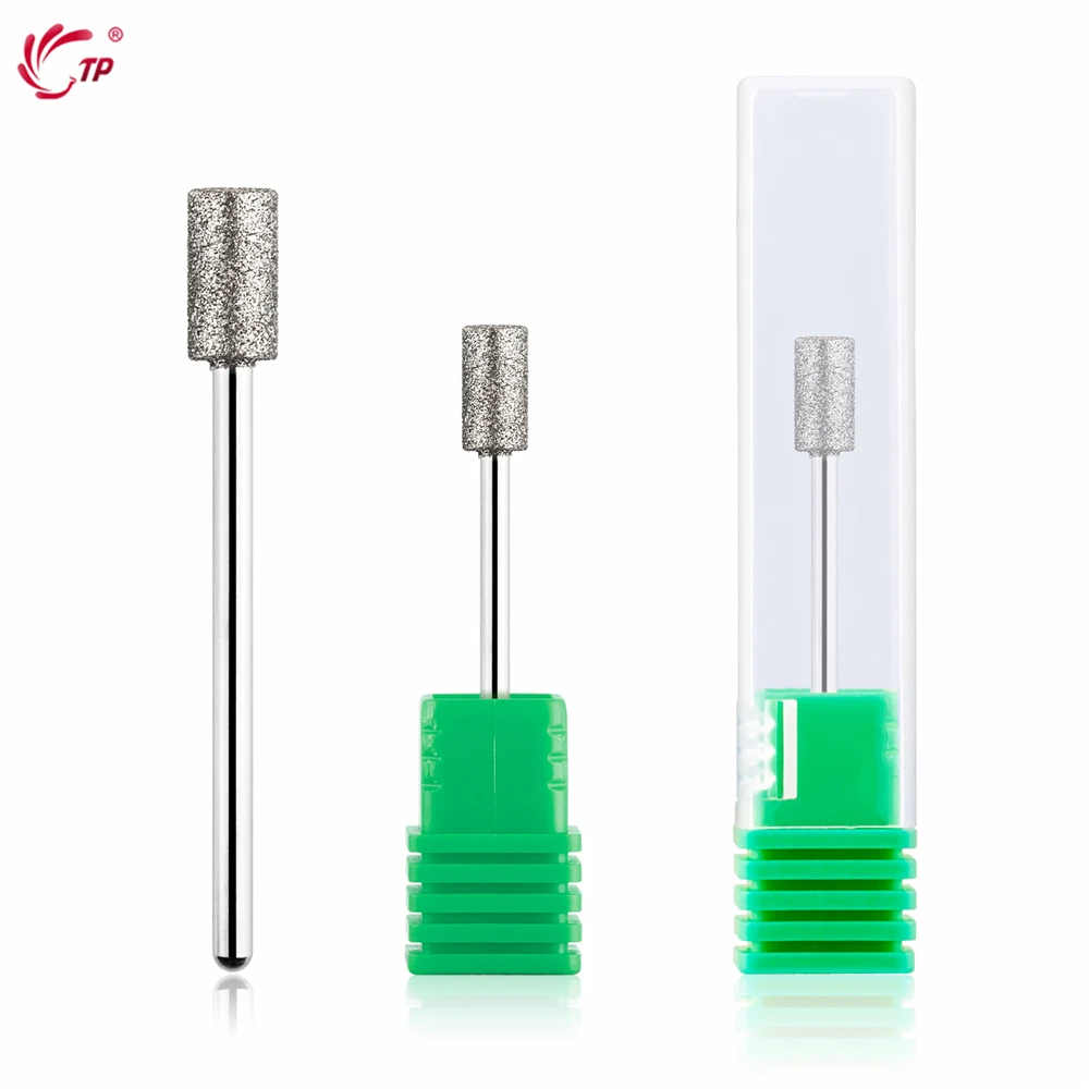 TP 2 pièces forets à ongles diamant 5*9.5mm foret à cuticules russe perceuse de manucure électrique fraise rotative accessoires pour ongles