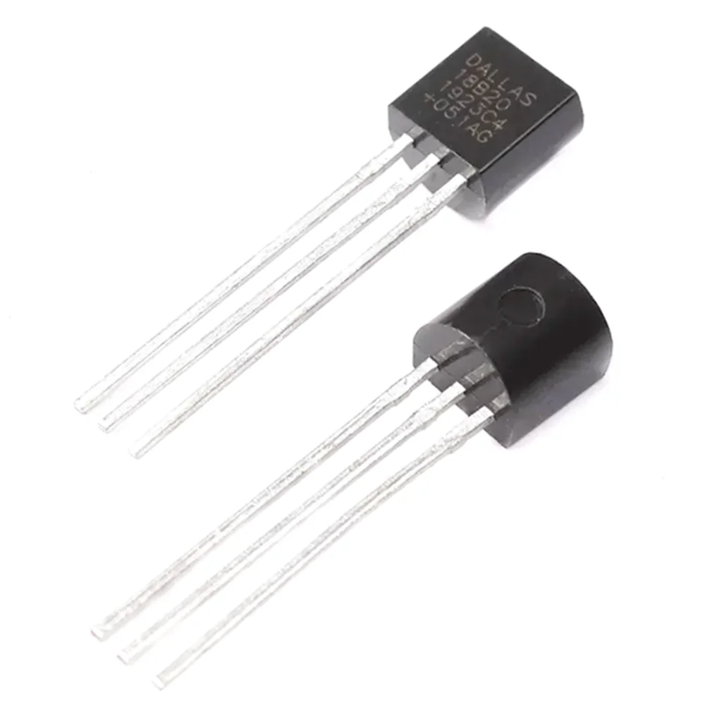 10 unids/lote Sensor chip electrónico DS18B20 TO-92 18B20 chips Sensor de temperatura IC 18b20 en Stock