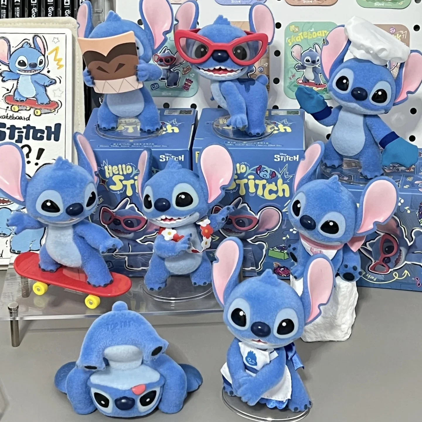 

Disney Stitch Kawaii Blind Box Toys Mystery Surprise Box Stitch Desktop Collections Ornaments Gifts Toy