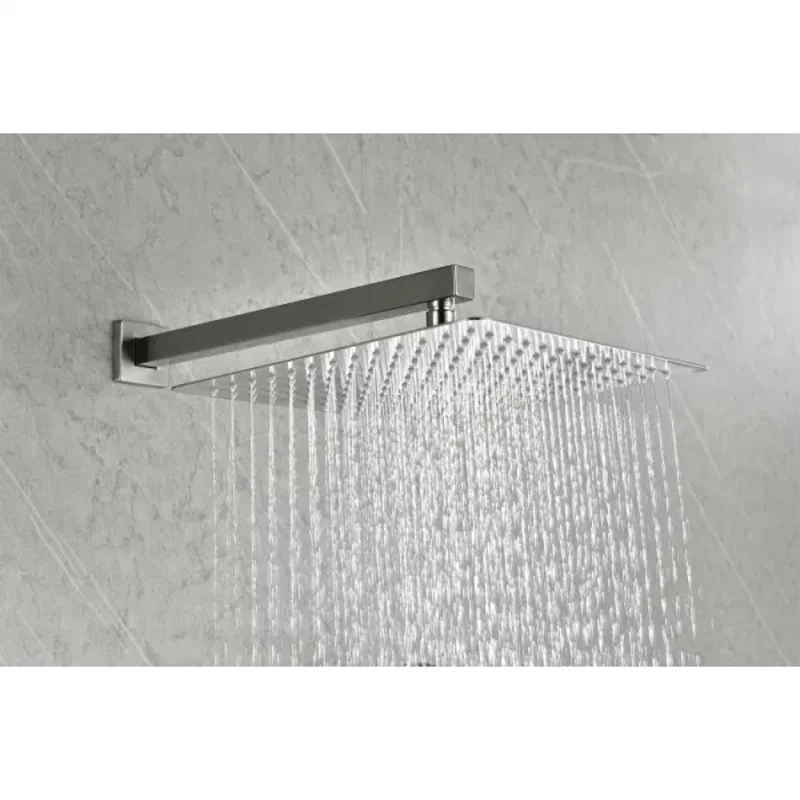 Concealed Wall Shower Set Pressurized Large Top Spray Embedded Shower Set with Body Showers Hand-held Shower Niche Accessories