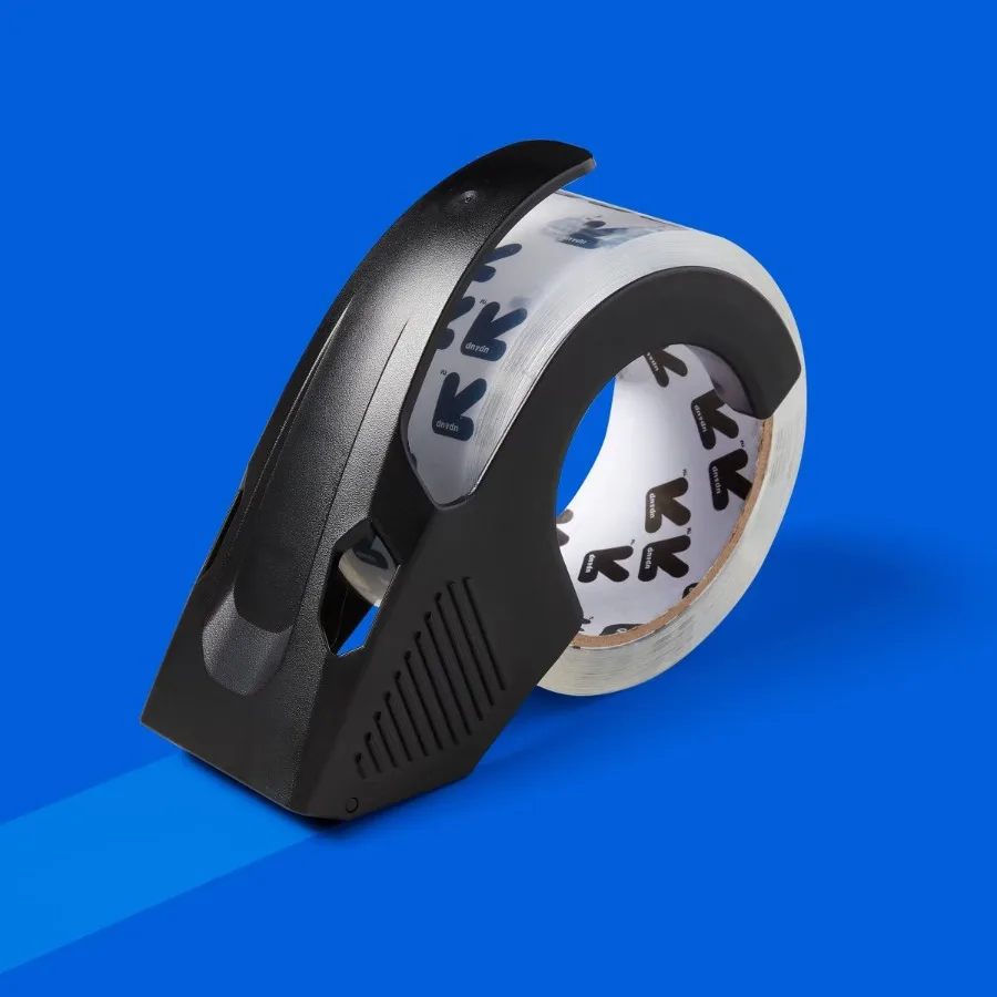 

Heavy Duty Tape with Cutter 150ft - Packing Tape Dispenser, Clear, 1.88" Width, 1800" Length