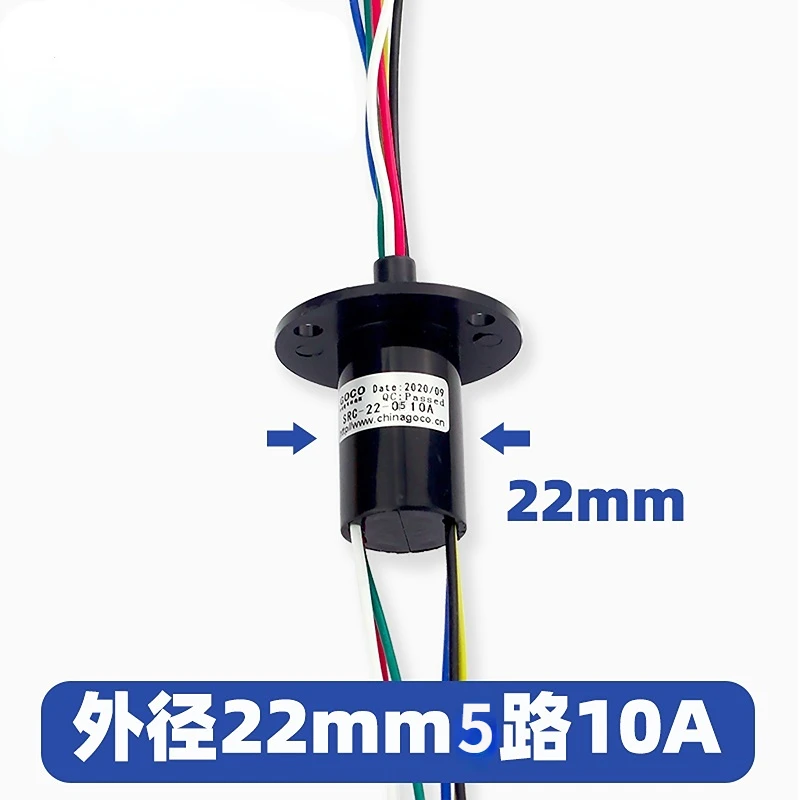 Durchmesser 22 mm, 10 A, 2/3/4/6/8 Kanäle, drehbarer Esstisch, Schleifring, elektrische Kollektorringe, Schleifring, Drehgelenk