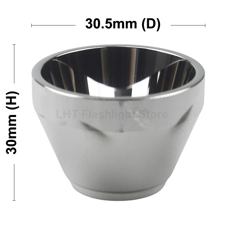 30.5mm (D) x 30mm (H) SMO Aluminum Reflector for 3535 LED Lamp Cup