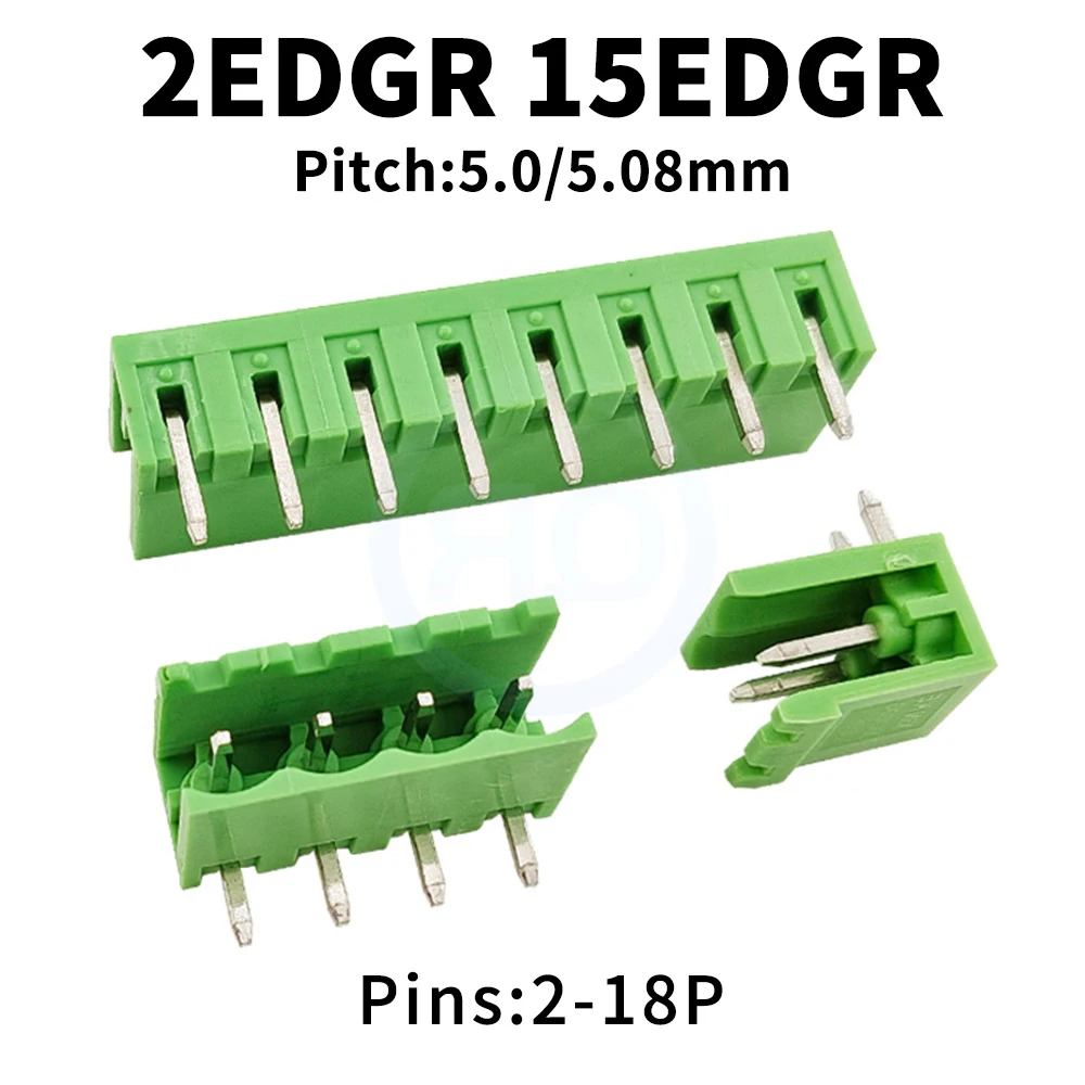 (10 PCS) KF 2EDGR 5.08mm 5.0mm Plug-in PCB 2EDGRC Terminal Block 2EDG - 5.08 5.0 Split Bend Pin Block JM 15EDGR