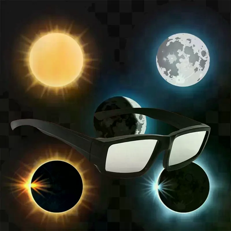 Solar Eclipse Viewing Glasses With UV Eye Protection Safe Clear Lenses For Outdoor Eclipse Watching Astronomy Activities