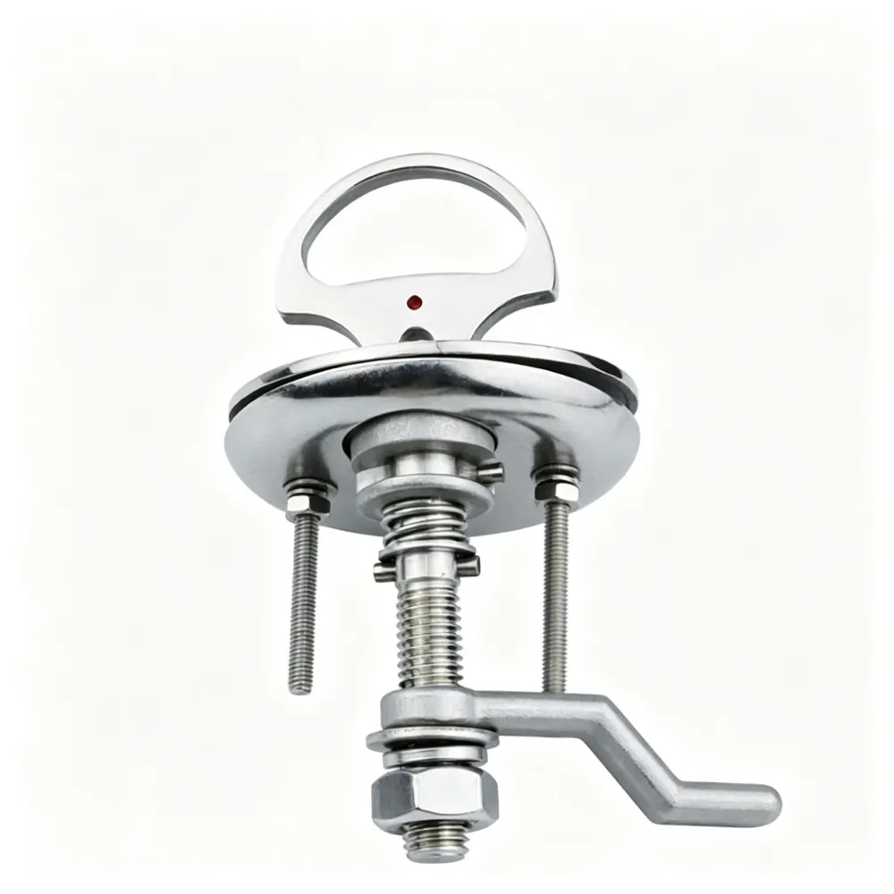 Marine Red Point Floor Lock 316 Stainless Steel Flush Pull Latch Lock For Yacht Boat Ship RV Deck Compartment Hatch Cover