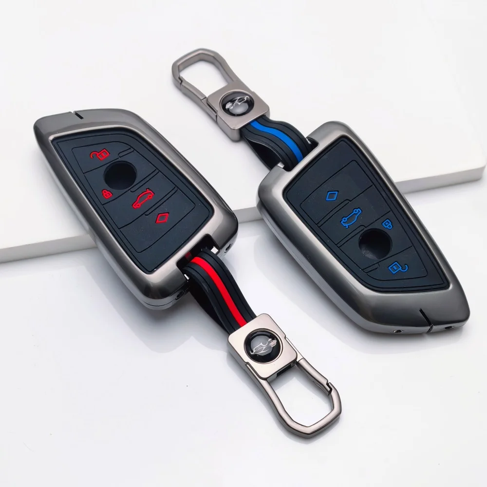 Zinc Alloy Silicone Remote Car Key Cover Key Case For BMW X1 X3 X4 X5 X6 Series 1 2 3 5 7 G20 G02 G05 G31 G23 F34 F15 F40 IX3