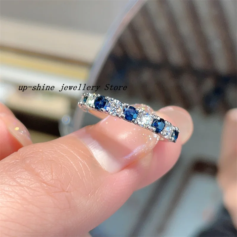 High quality natural sapphire ring 925 silver ring custom