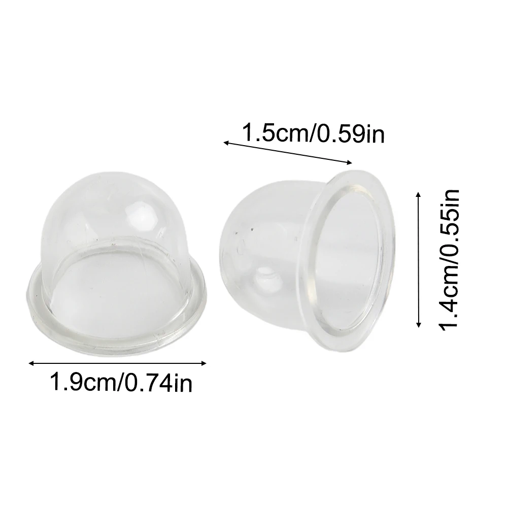 10pcs Fuel Primer Bulb For Hedge Strimmers Trimmer Chainsaws Petrol Plastic Primer Supply Transparent For Trimmers Brushcutters