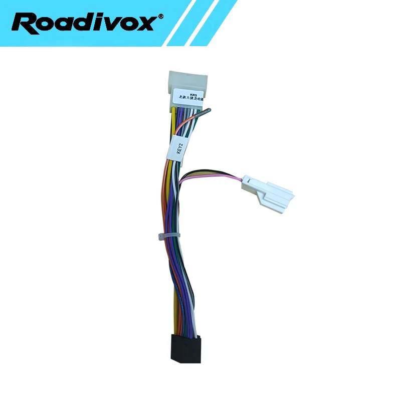 android car radio power wire cable adapter For Jeep Ford Ecosport Chrysler Grand Voyager 16 pin wireing iso harness 2din stereo