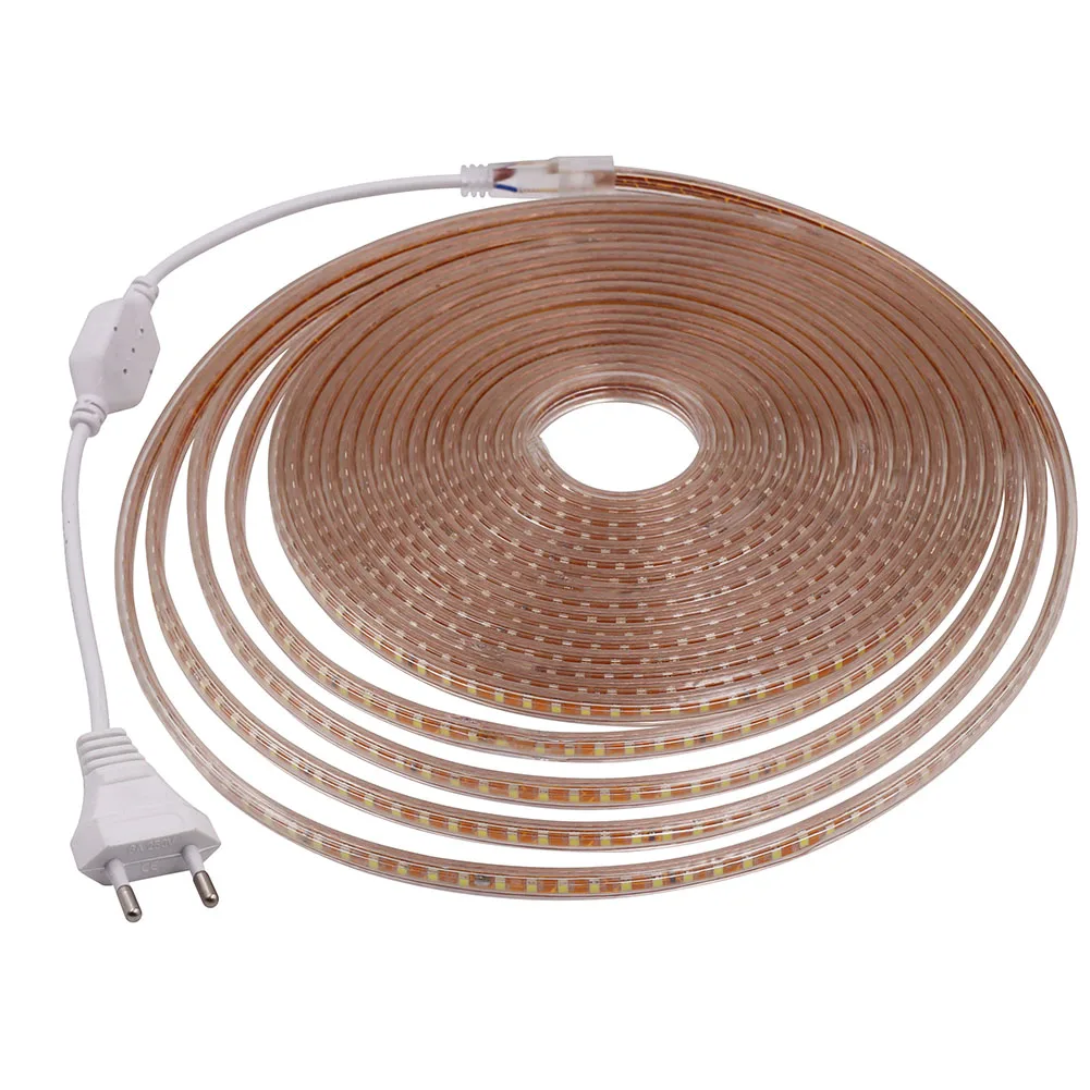 

AC 220V LED Strip Waterproof SMD 2835 120Leds/M Flexible Ribbon Tape Rope LED Light For Indoor Outdoor Home Garden Decor