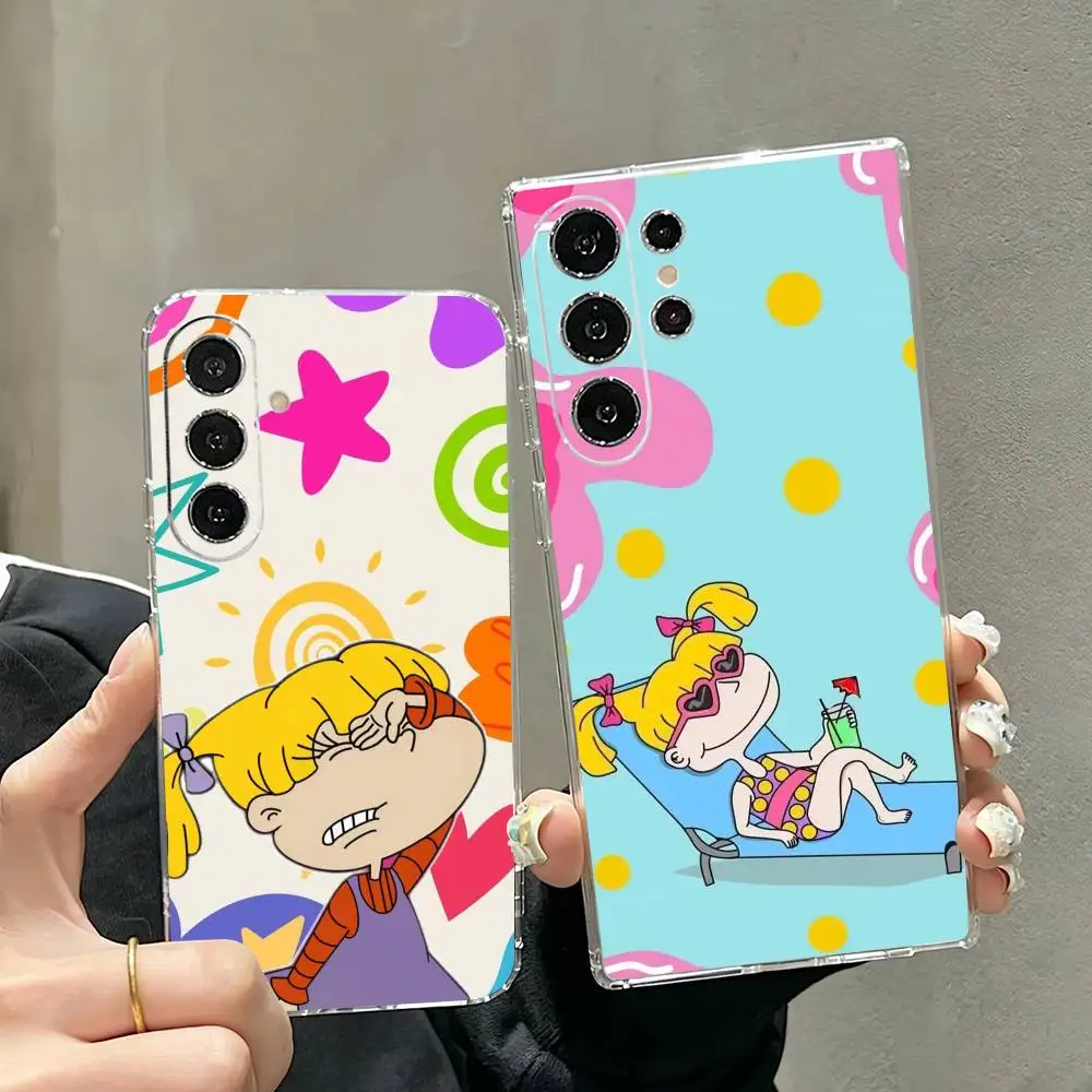 Rugrats cute A-Angelica Pickles  Phone Case Transparent Silicone Soft For Samsung S25,S24,S21,S22,S23,S30,Ultra,S20,Plus,Fe