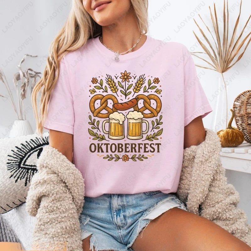 

The Munich Oktoberfest German Beer Festival Gift Funny Tshirt Men Women Cotton Harajuku Tees Creative Pattern Print Summer Tops