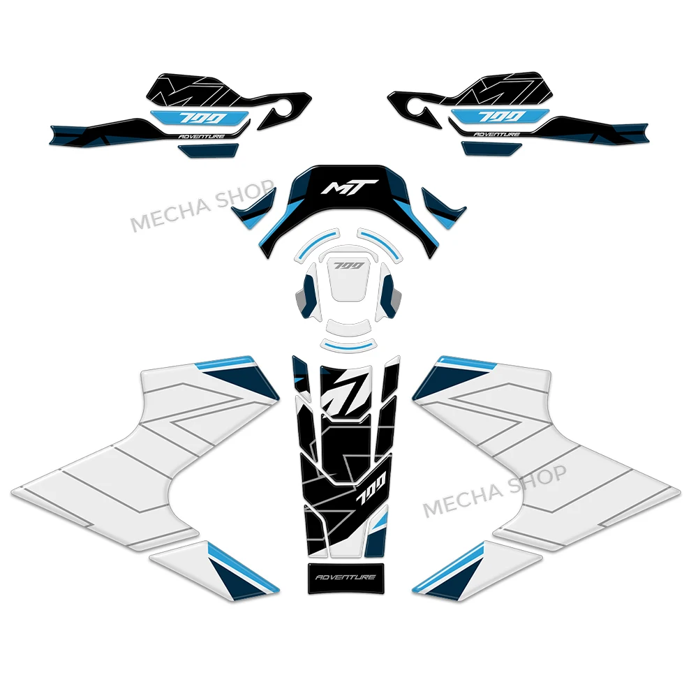 Voor CFMoto 700 MT Adventure 2025 MT700 ADV Nebula Zwart 700 MT Adv Nebula Wit Brandstoftank Pad Sticker Bescherming motorfiets Decal - afbeelding 2