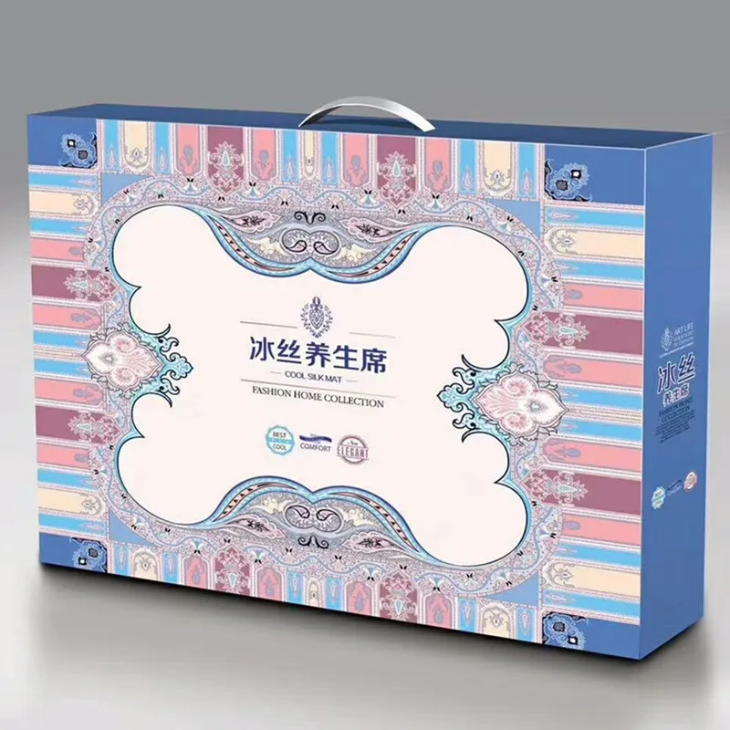 

Ice Silk Cooling Mat Three-Piece Set Air Conditioned Bedding for Single And Double Beds Bank Insurance Gifts Summer Cooling Mat