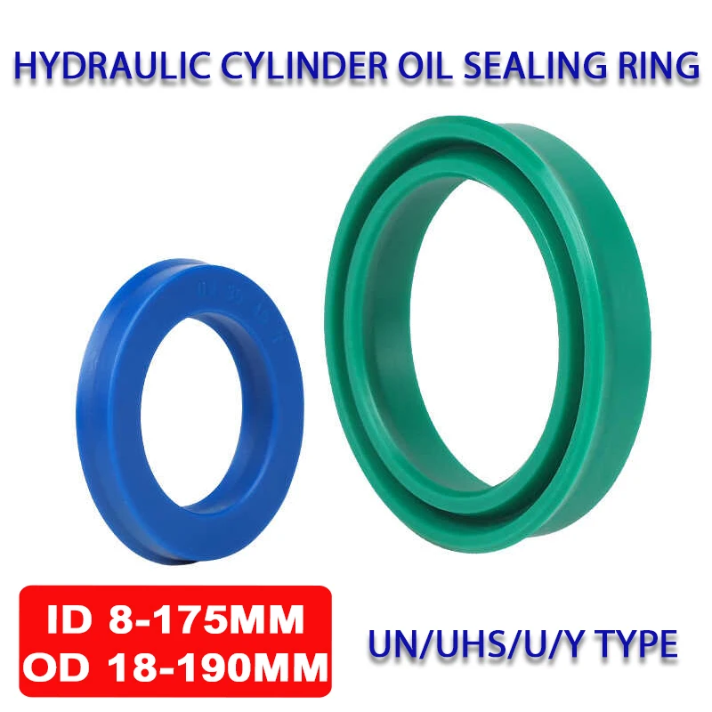 Polyurethane Hydraulic Cylinder Oil Sealing Ring UN/UHS/U/Y Type Shaft Hole General Sealing Ring Gasket ID 8-175mm OD 18-190mm