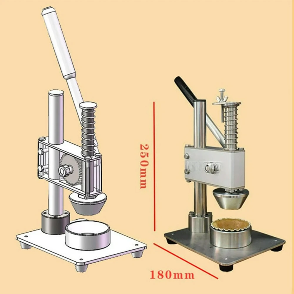 Factory Direct 2026 Top Rated Manual Egg Tart Maker Baking Press Shape Machine Stainless Steel Baking Mould Tartlet Forming