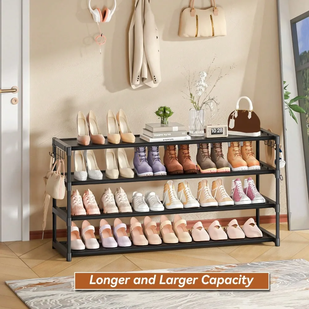 

Long Shoe Rack, Sturdy Shoe Rack For Closet, Entryway, Large Storage Capcity Shoe Storage Organizer
