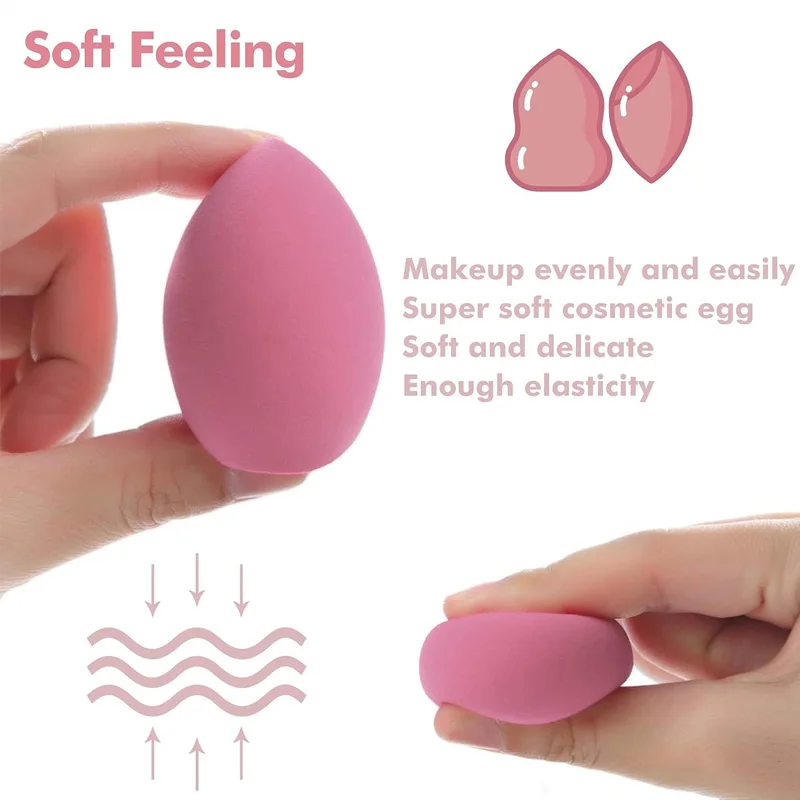 Hydrophilic Non-Latex Beauty Sponge – Soft & Bouncy, Dual-Use for Dry & Wet Makeup Application with Minimal Product Waste