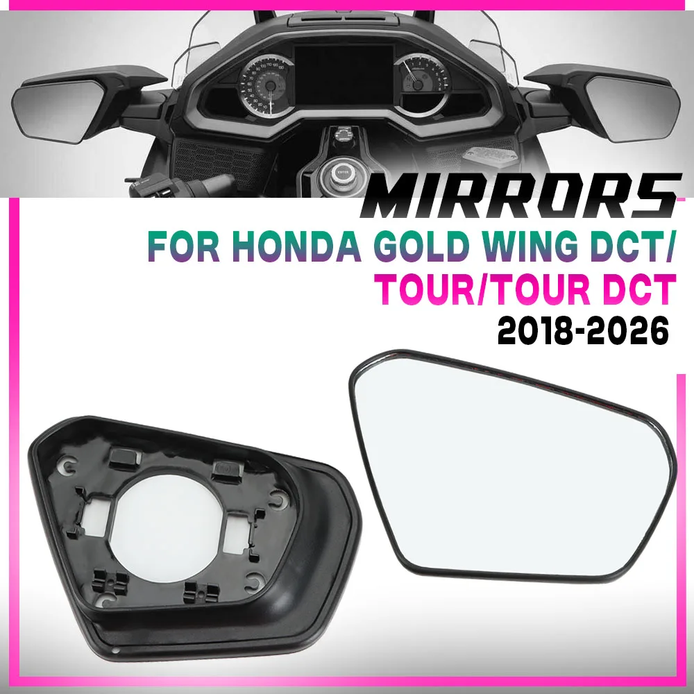 

For Honda Gold Wing GL1800 gl 1800 Goldwing Tour DCT Airbag 2018- Motorcycle NEW Clear Rear View Mirrors Glass Left/Right Side