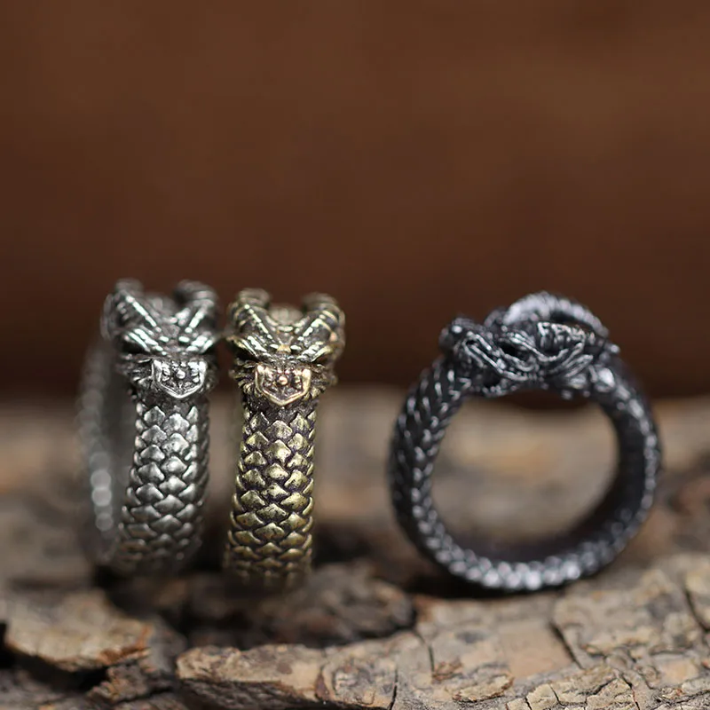 Dragon Loop Brass Knife Beads DIY EDC Paracord Woven Lanyard Pendants Outdoor Umbrella Rope Bracelets Hangings Jewelry Accessory
