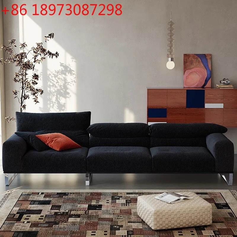 Multifunctional sofa antique straight row simple fabric sofa