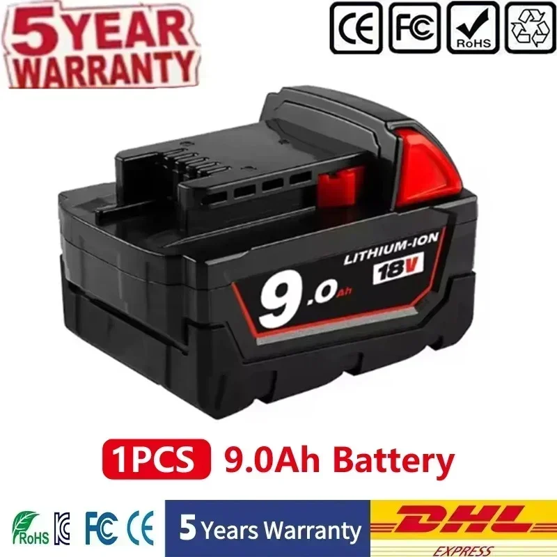 Origineel voor Milwaukee M18 48-11-1815 48-11-1850 2646-20 2642-21ct service M18 XC Lithium batterij positieve lader 18V 12000mAh