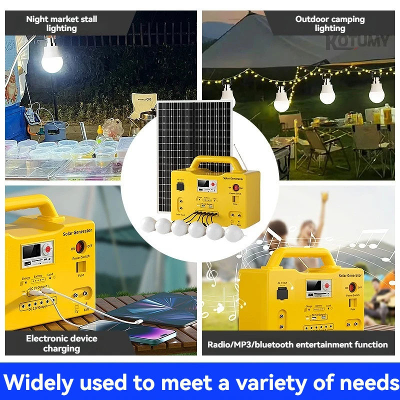 

12V Portable Solar Power Station Outdoor Mobile Energy Storage Power Supply Mini Solar Generator for Home Camping Emergency