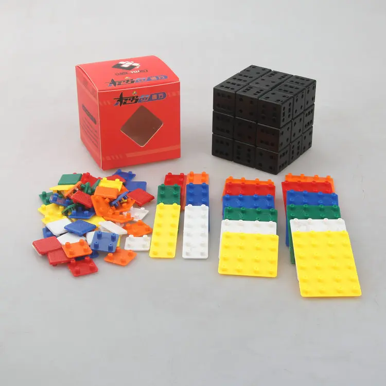 CubeTwist Magic Cube Speed Puzzle 3x3x3 DIY Tricks Stickers Antistress Toys Educational Cubo Magico Toys Gift with Bracket