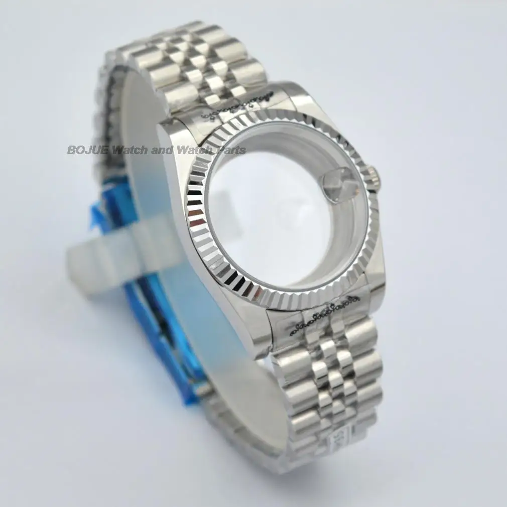 Assista Case para Datejust NH36, Movimento Mecânico, Sapphire Glass, Jubilee Strap, Assista Acessórios, Peças de Substituição, NH35, NH35, 36mm, 40mm