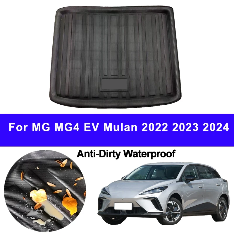 Car Auto Ear Boot Cargo Liner Tray Trunk Floor Carpet for MG MG4 EV Mulan 2022 2023 2024 Mat Carpet Pad Anti-dirty