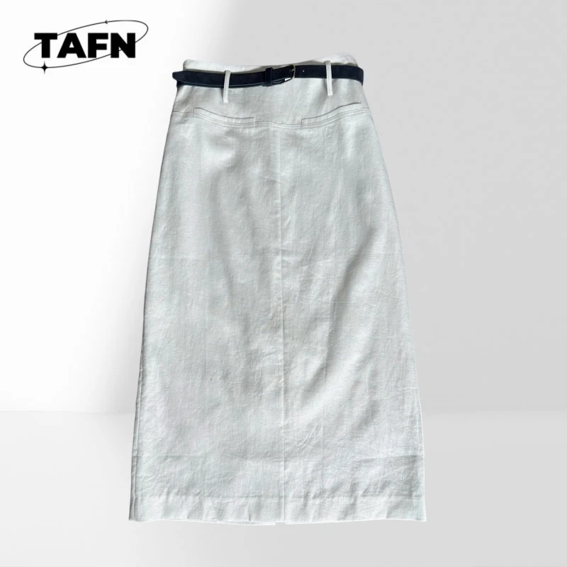 Ladies Elegant Skirt Soft Fabric Midi Length Skirt Women Classic Midi Skirt High Waist Casual Fashion Skirt BC2268
