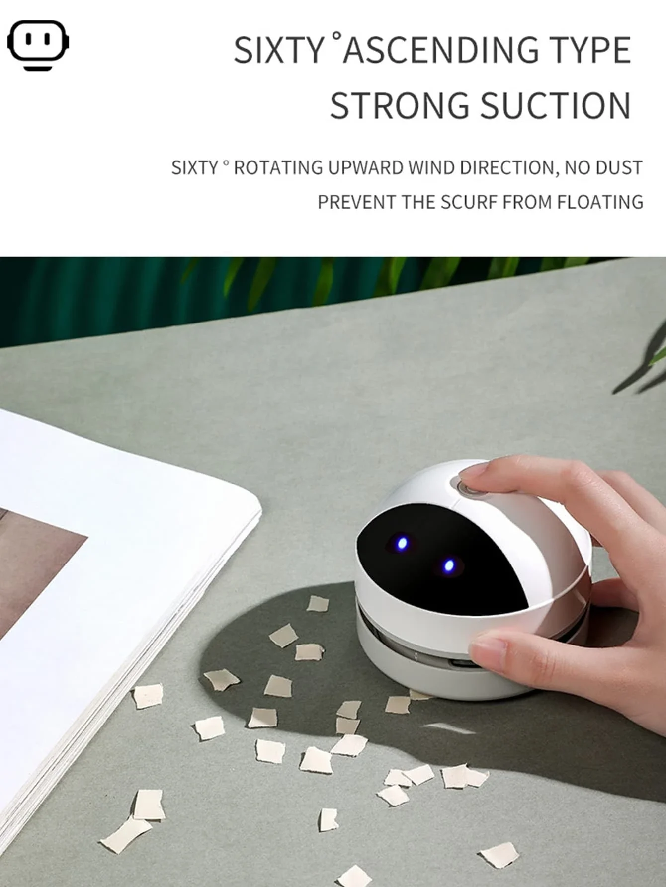 Mini aspirador de pó para mesa, varredor de mesa com escova limpa para escritório