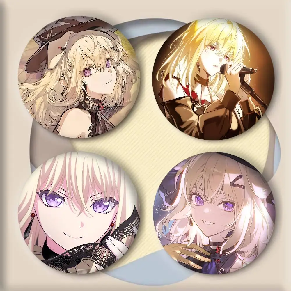 أنيمي لطيف فتاة B-BanG حلم Uika Misumi شارات شارة ليزر مستديرة الكرتون بروش الملابس ظهره اكسسوارات التلبيب