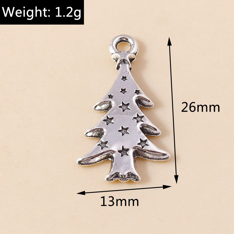 20 Stück niedliche Anhänger aus Legierung in Form von Pflanzen, Blumen, Bäumen und Blättern für die Schmuckherstellung, Ohrringe, Anhänger, Halsketten, Armbänder, DIY-Bastelzubehör – Detail 9