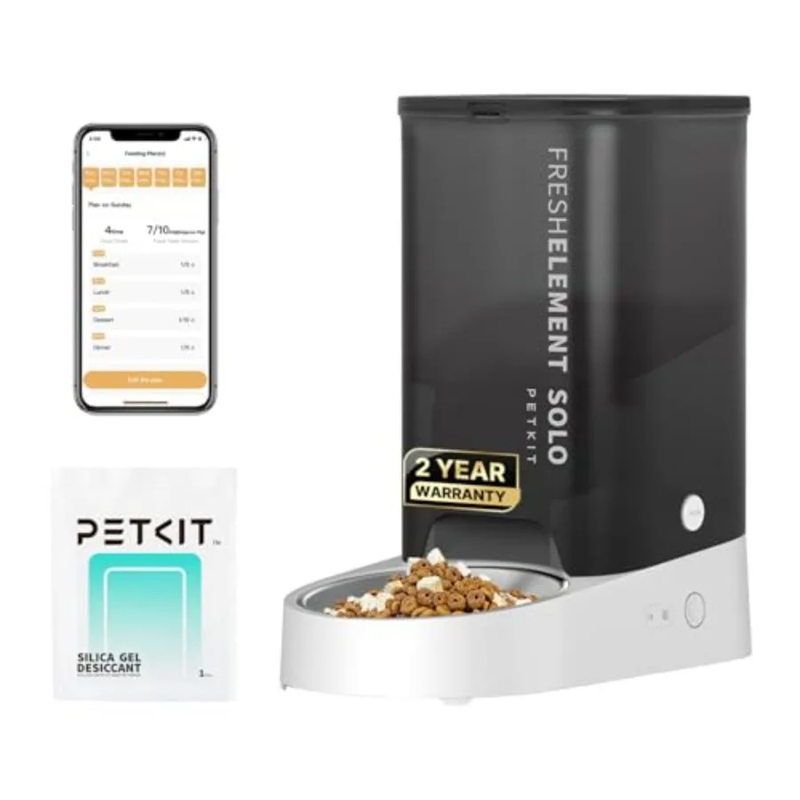 

Automatic Cat Feeder 2.4G WiFi Automatic Dog Feeder App Control Pet Food Dispenser with Triple Fresh-Lock System Up to 10 Meals