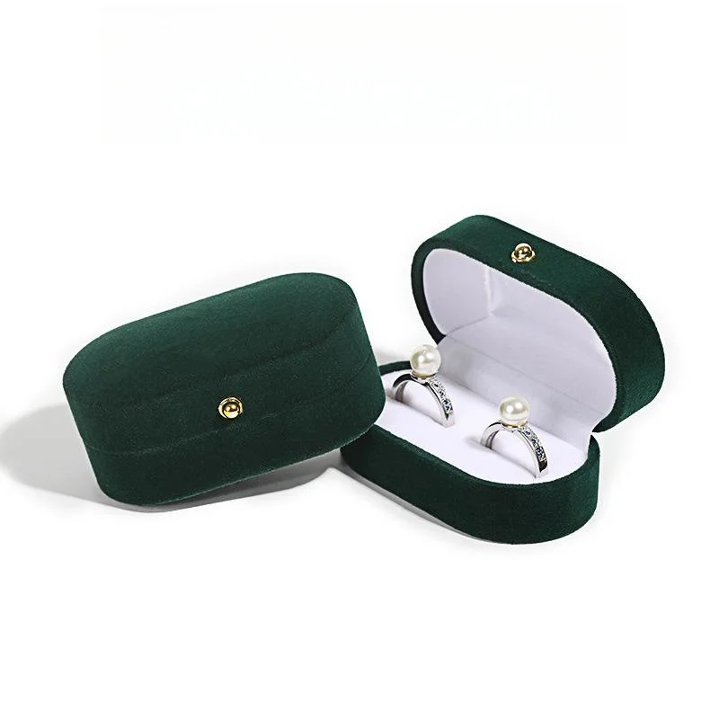 Velvet Wedding Ring Pair Box, Elegant Storage Solution