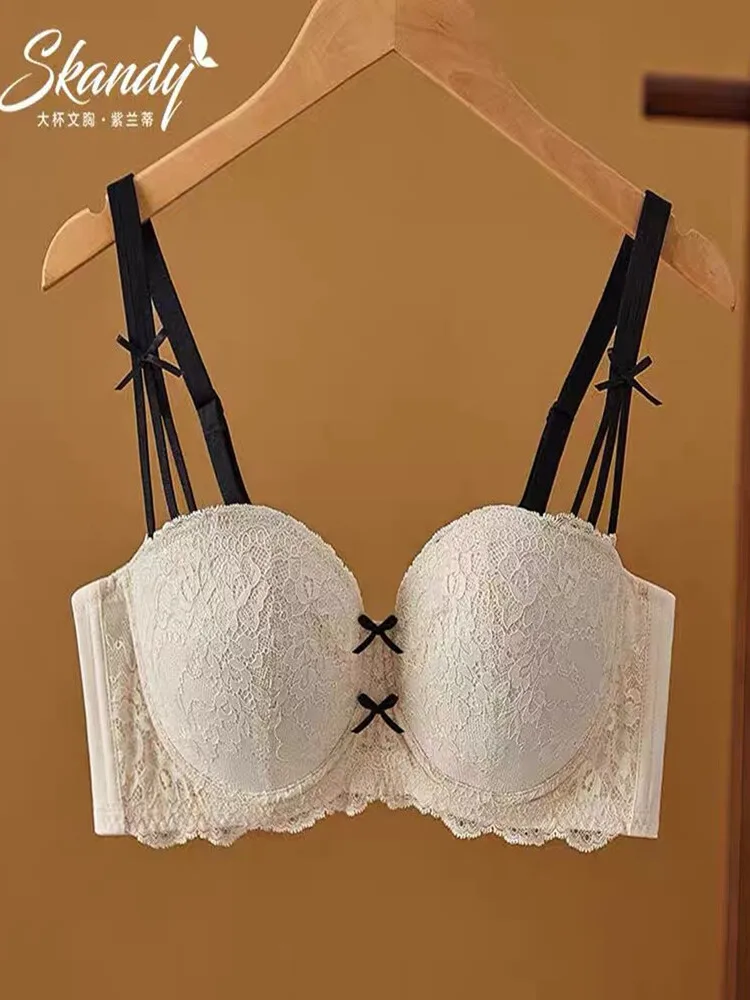 

Large Size Lingerie Weighing Women Gather Together Fold Up The Breasts Support The Top To Prevent Sagging Large Cup Bra Thin Bra