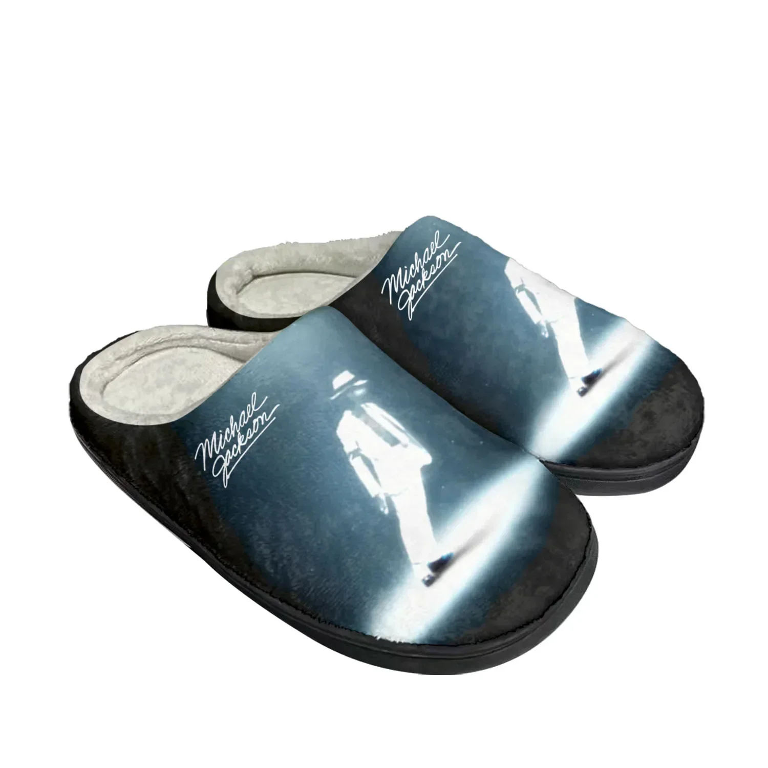 

Michael Jackson Pop Singer Dancer Home Cotton Custom Slippers Mens Womens Sandals Plush Bedroom Keep Warm Shoe Thermal Slipper