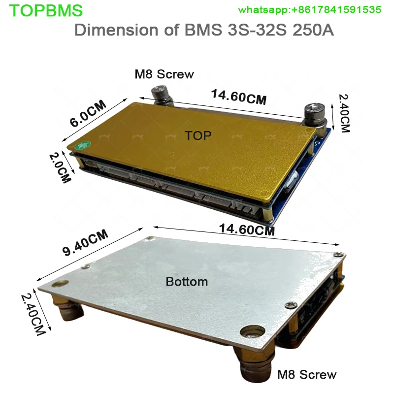 TOPBMS 21S-32S BMS 22S 26S 27S 28S 30S 32S 200A 250A Bluetooth RS485 Modbus Lithium LifePo4 LTO TBattery