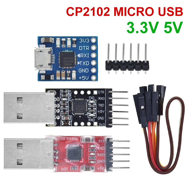 CP2102 USB 2.0 zu UART TTL 5PIN Stecker Modul Seriell Konverter STC Ersetzen FT232 CH340 PL2303 CP2102 MICRO USB für arduino – Detail 17