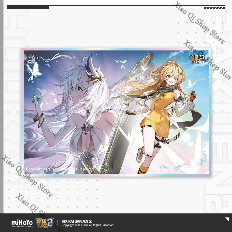 Houkai Gakuen 2 مع ضوء دافئ سلسلة مرافقة ambitus صفيح شارة مغناطيس الثلاجة الرسمي حقيقية جمع هدية