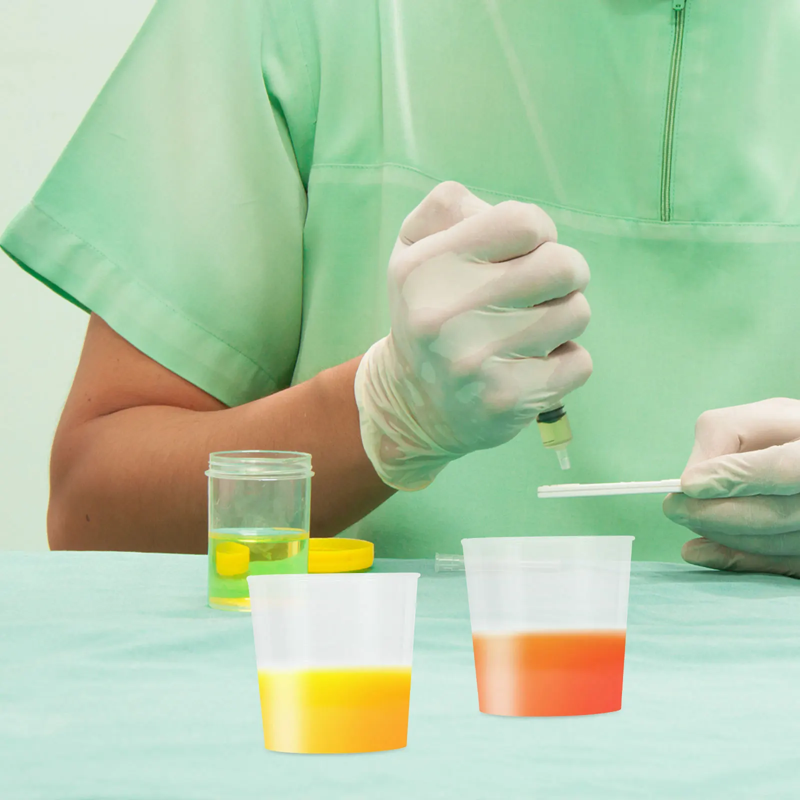 

20pcs Measuring Cup 200Ml Transparent Graduated Scale Cups For Liquid Sample Container Kitchen Laboratory Specimen Storage