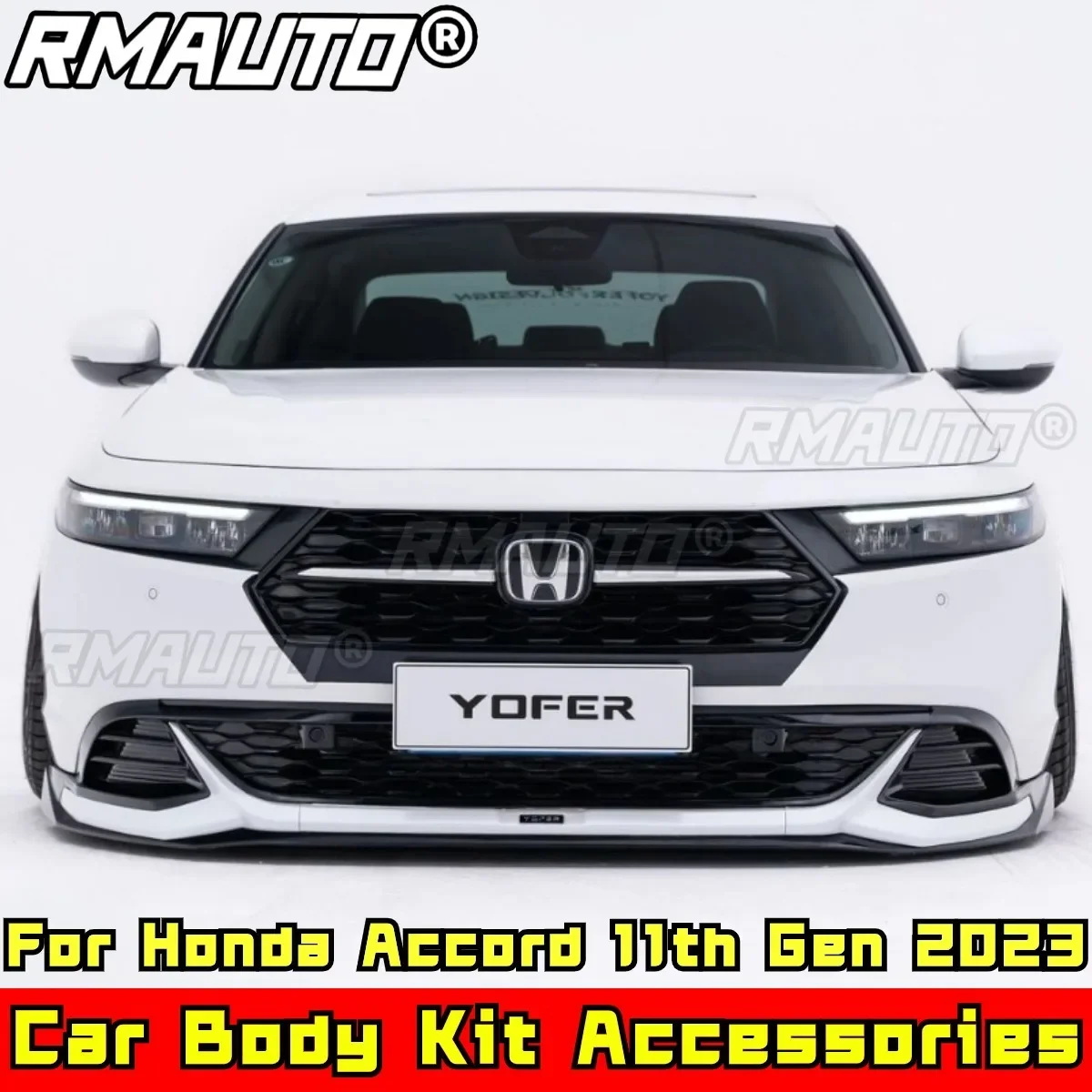 For Honda Accord 11th Gen 2023 Body Kit Front Bumper Grill Glossy Black TYPER Style Car Racing Grills Grille Car Accessories