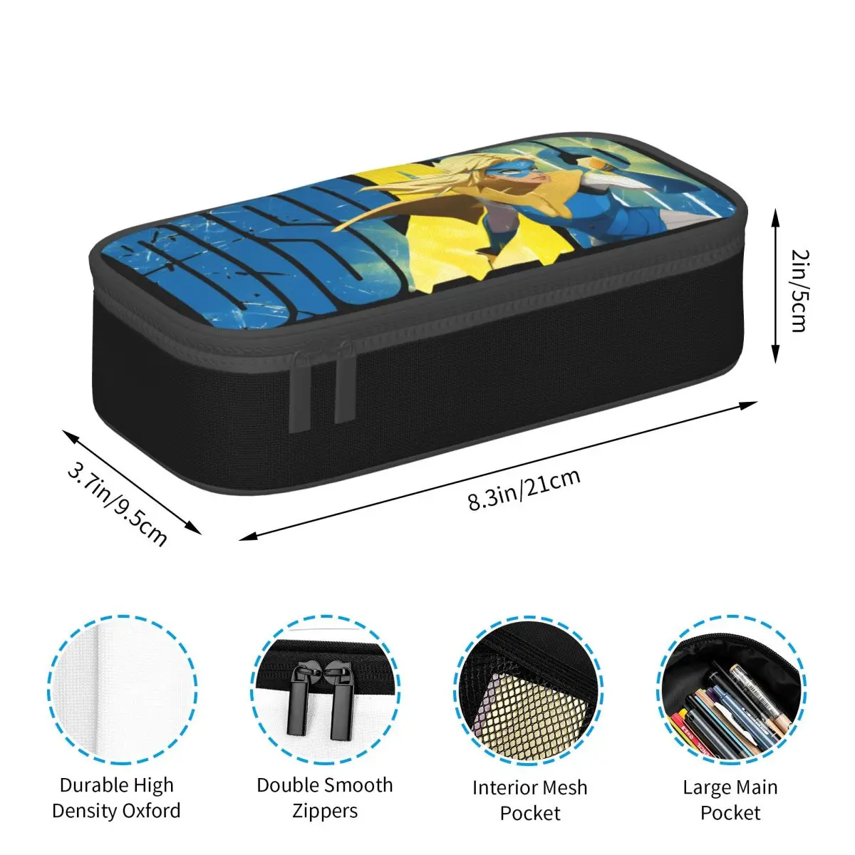 حقيبة أقلام إرسال Game Sonar Echo Rapid Shift ذات سعة كبيرة للمكتب والكلية والمدرسة وحقيبة مكياج للنساء