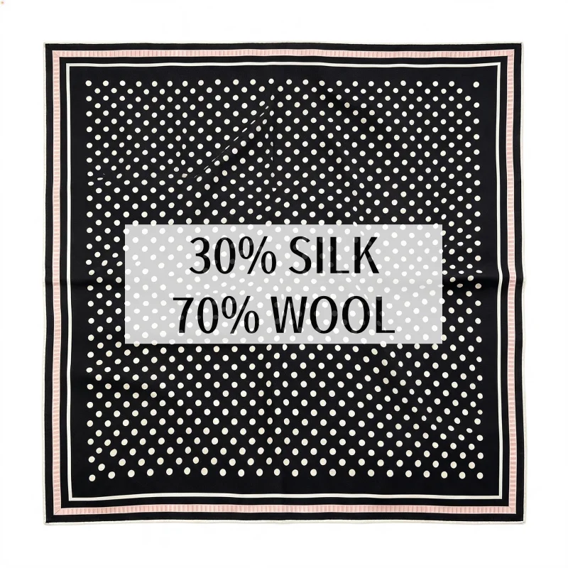 Echarpe-carree-a-double-bordure-a-pois-30-soie-de-murier-70-laine-70x70cm-base-noire-polyvalente-pour-le-cou-le-voyage-ou-comme-cadeau