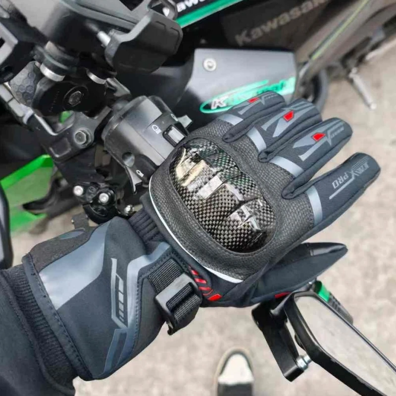 Winter Windproof Warm Motorcycle Gloves Waterproof Touchscreen Carbon Protection Glove for Motocross Riding Gloves S-XXL