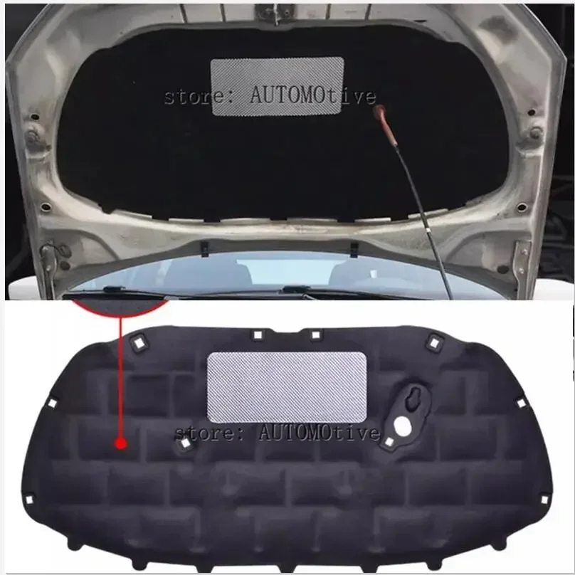 2011-2023 for Volkswagen POLO Car Heat Sound Insulation Cotton Front Hood Engine Firewall Mat Pad Cover Noise Deadener
