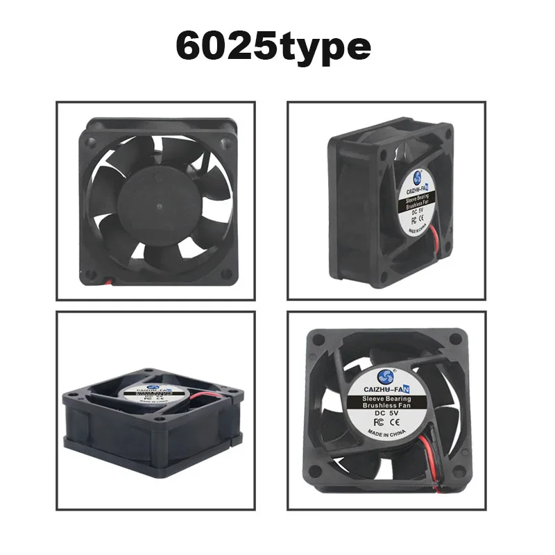 6 سنتيمتر 60 مللي متر مروحة 60x60x10 مللي متر 15 مللي متر 25 مللي متر DC5V/12 فولت/24 فولت 2-pin مروحة التبريد للشاحن ، إمدادات الطاقة ، ومحول التردد #4